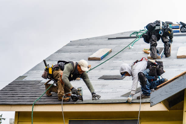 Professional Gutter Installation technician working in Sparta, NJ